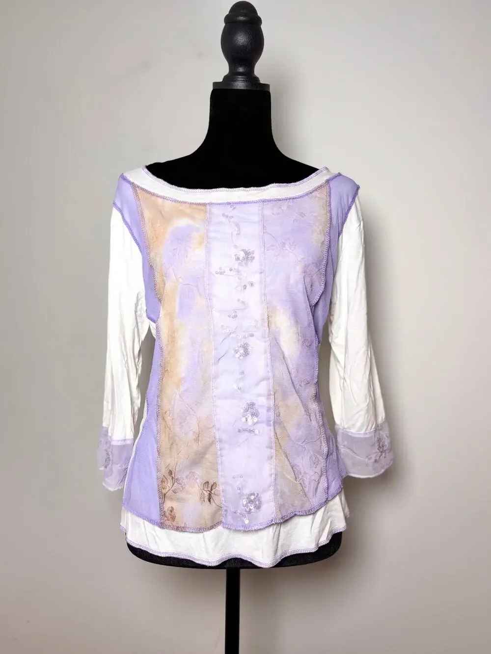 READ DESC Sym Lavender Overlay Top